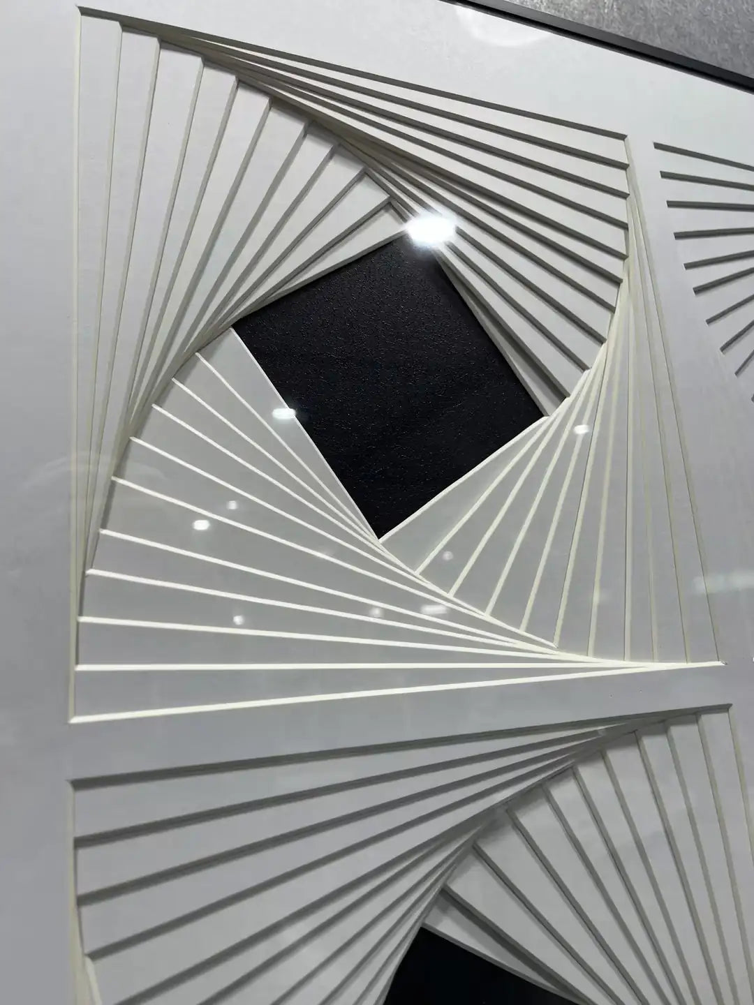 Dimensional Paper Art Contemporary Wall Decor Square Design | Art Smiley Decor UAE