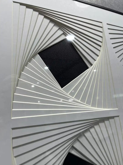 Dimensional Paper Art Contemporary Wall Decor Square Design | Art Smiley Decor UAE