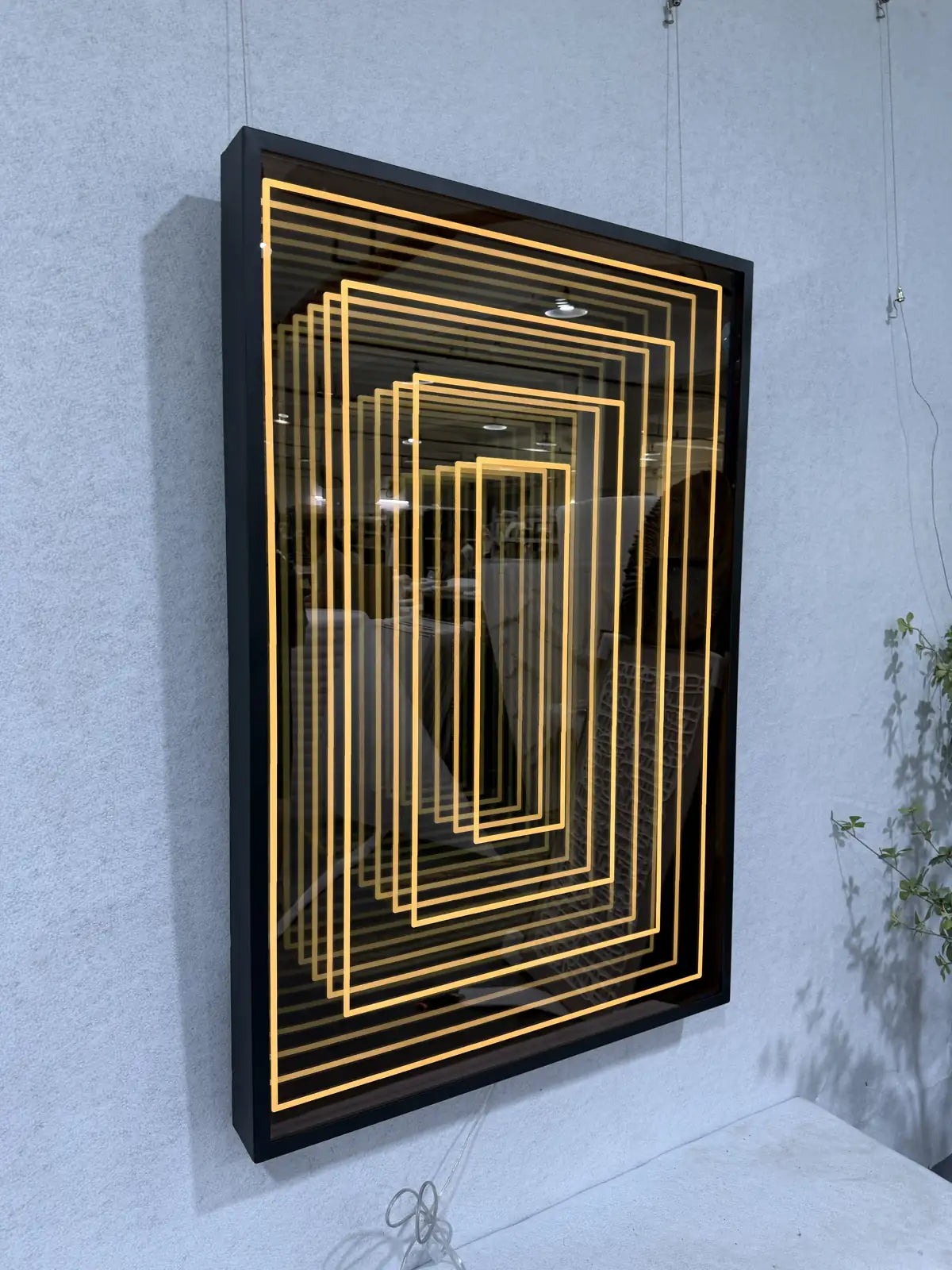 Frosted Crystal Porcelain Luxury Wall Art Vertical Design | Art Smiley Decor UAE