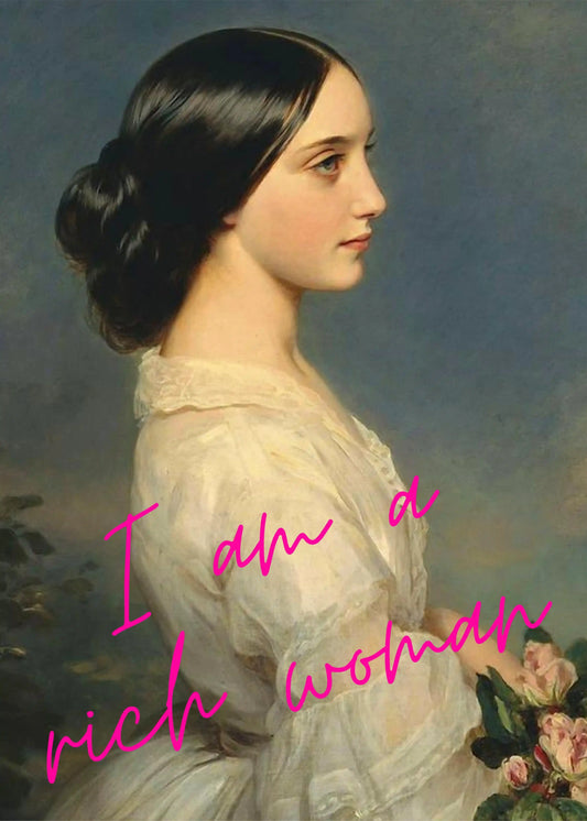 Rich Woman Typography Art