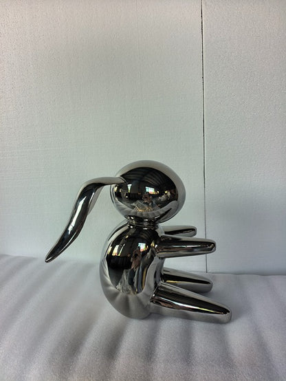 Silver Flow Stainless Steel Sculpture