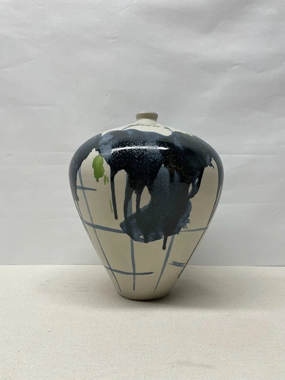 Globe Map Ceramic Vase