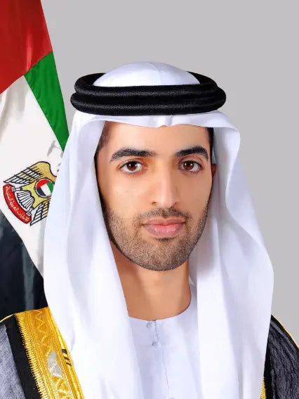 الشيخ محمد بن سعود بن صقر القاسمي صورة العلم الرمادي