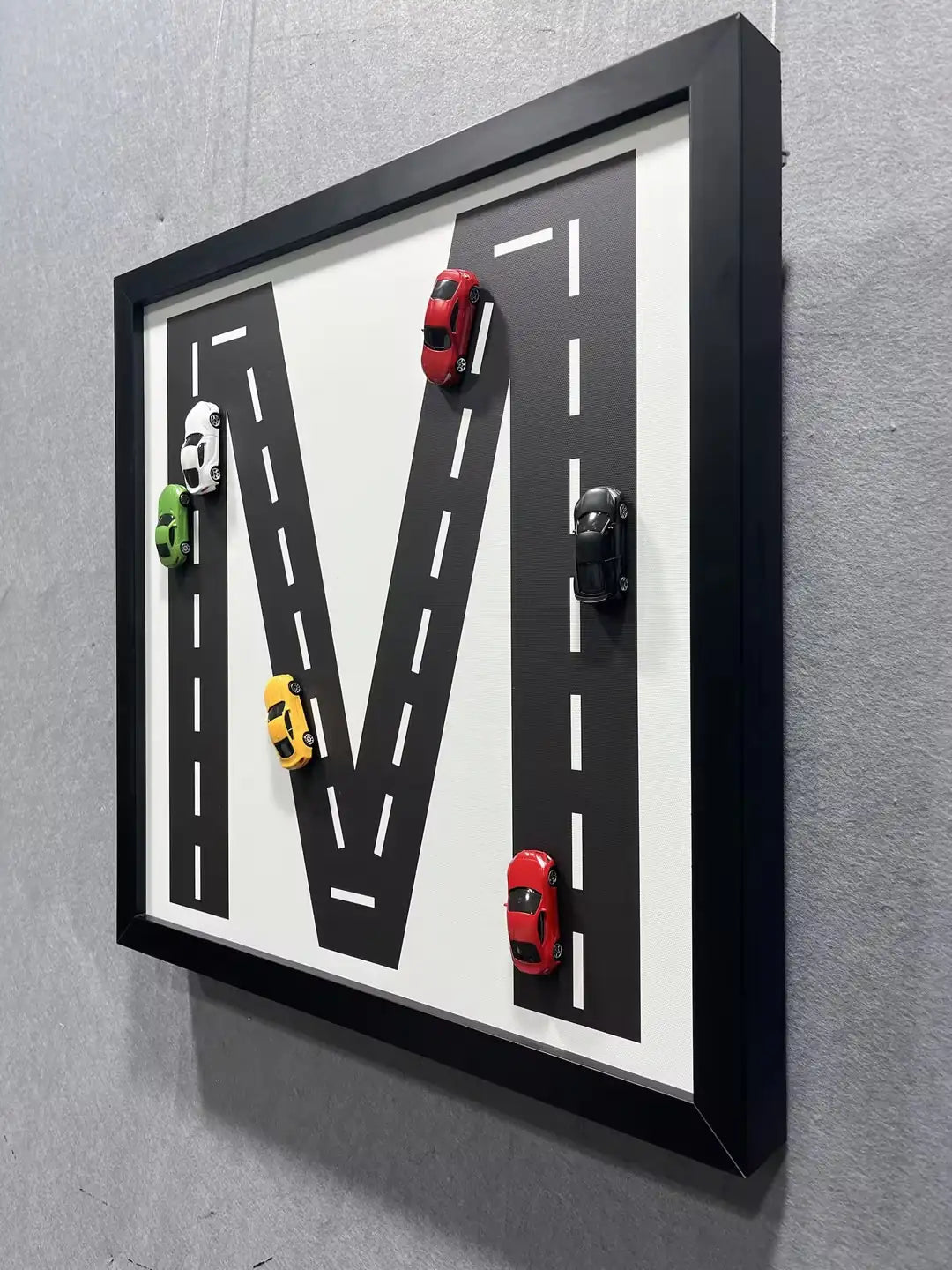 Toy Car Shadow Box Wall Decor Square Design | Art Smiley Decor UAE