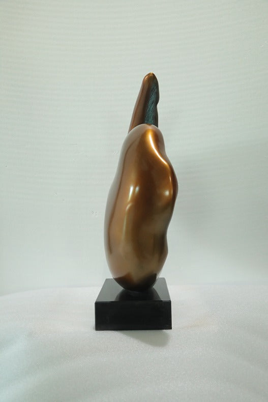 Teal Orbit Resin Sculpture artistic sculpture by Artsmiley