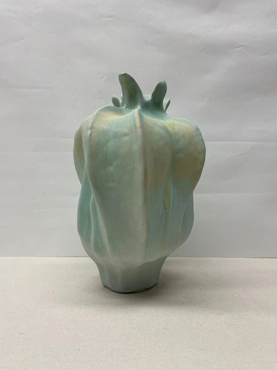 Green Gourd Ceramic Vase