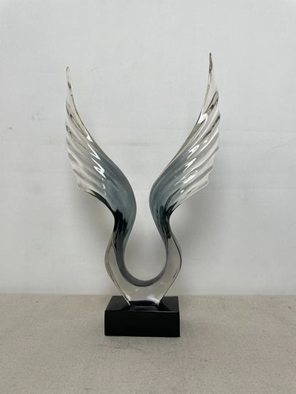 Angel Wings White Resin Sculpture artistic sculpture by Artsmiley