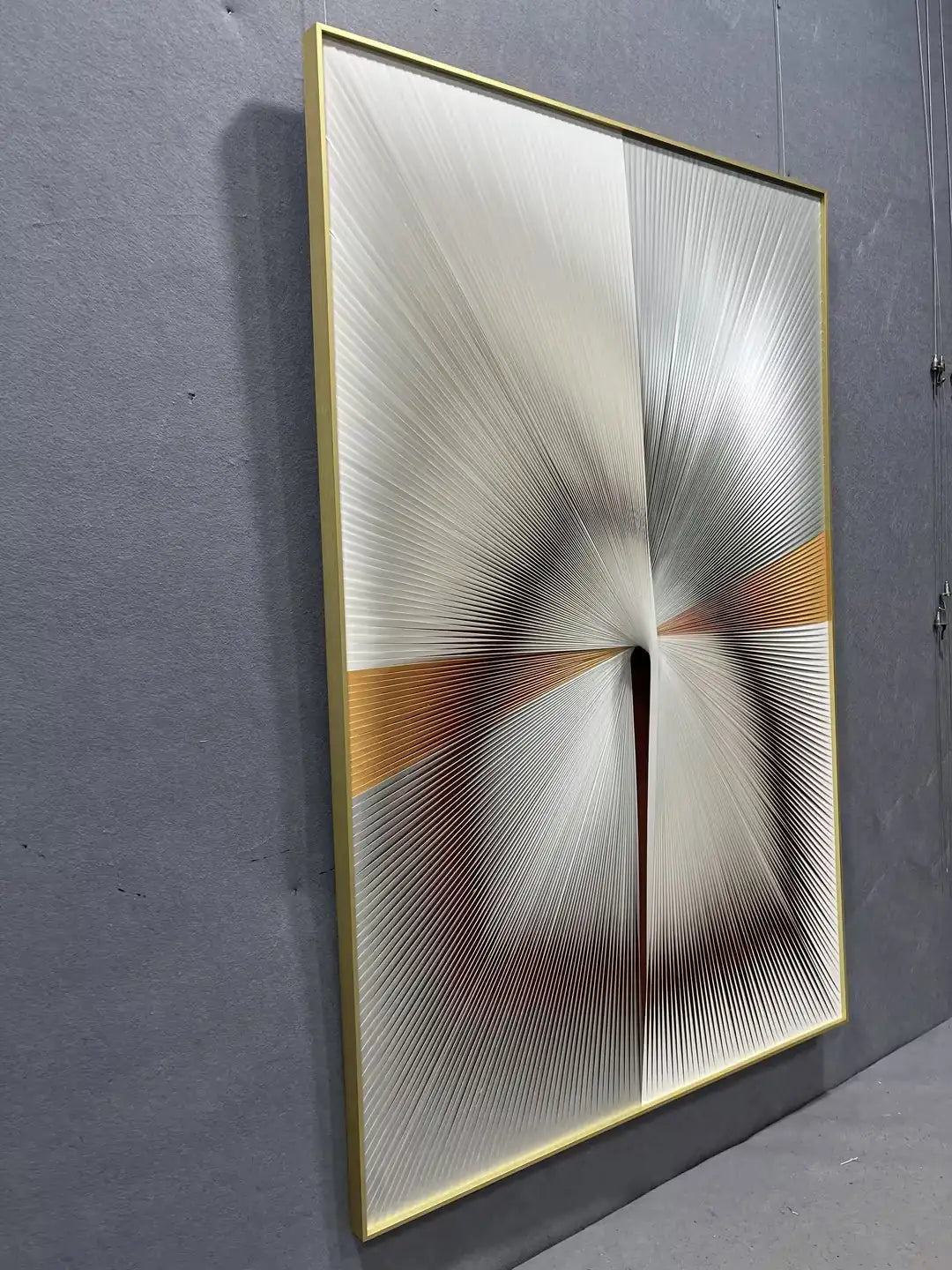 Patina Leather Texture Abstract Wall Decor Vertical Design | Art Smiley Decor UAE