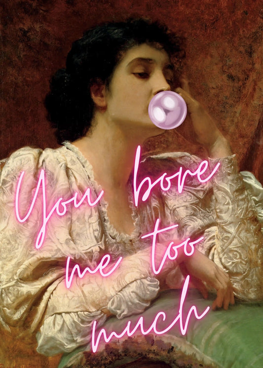 أنت مللتني كثيرًا في الطباعة