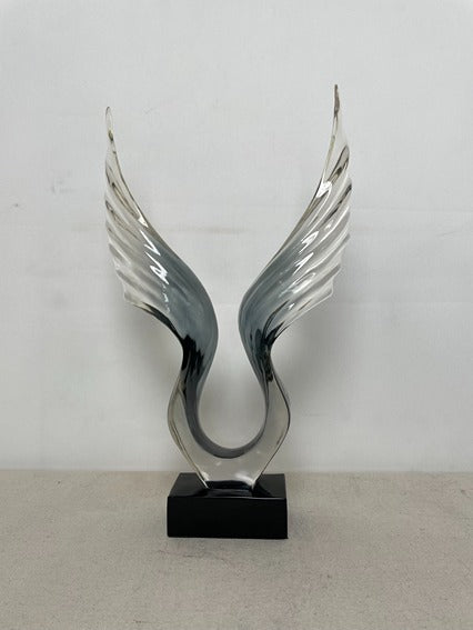 Angel Wings White Resin Sculpture artistic sculpture by Artsmiley