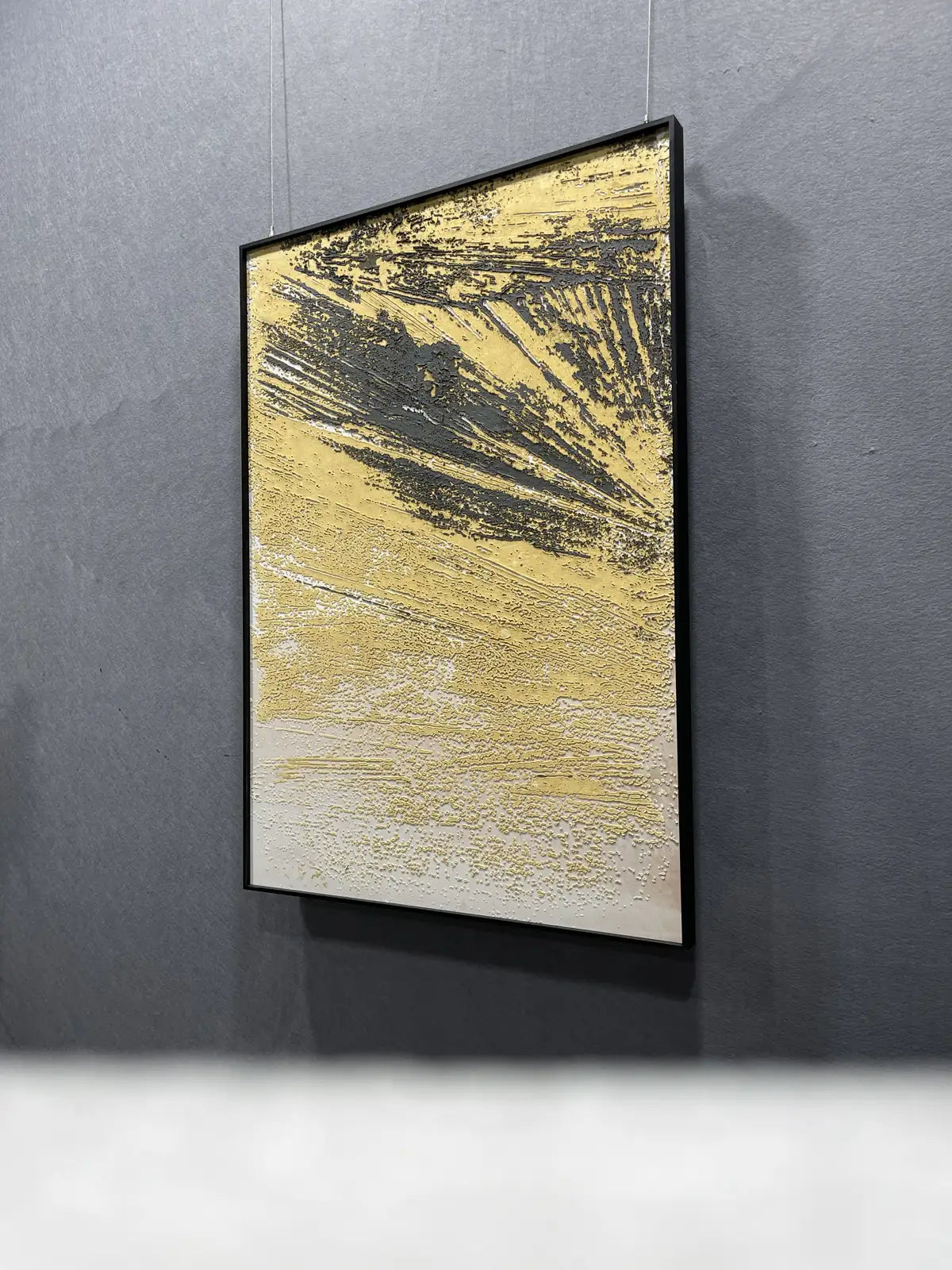 Expressive Hand Painted Abstract Wall Art Vertical Design | Art Smiley Decor UAE