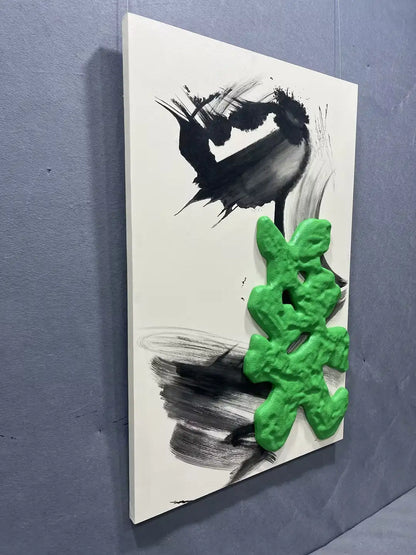 Handcrafted Wood Carving Hand Painted Wall Art Vertical Design | Art Smiley Decor UAE