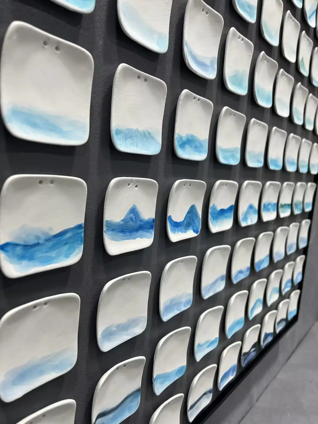 Ceramic Hand Painted Wall Art Vertical Design | Art Smiley Decor UAE