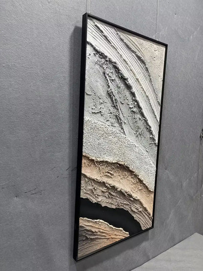 Textured Hand Painted Abstract Wall Art Vertical Design | Art Smiley Decor UAE
