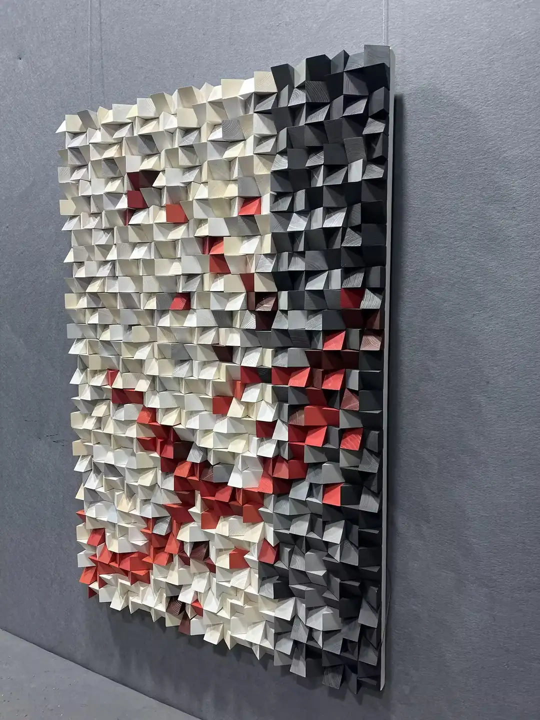 Bold Hand Painted Abstract Wall Art Vertical Design | Art Smiley Decor UAE
