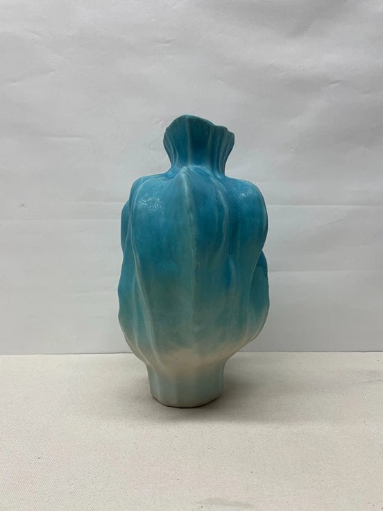 Turquoise Bloom Ceramic Vase