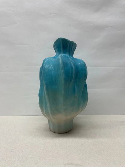 Turquoise Bloom Ceramic Vase