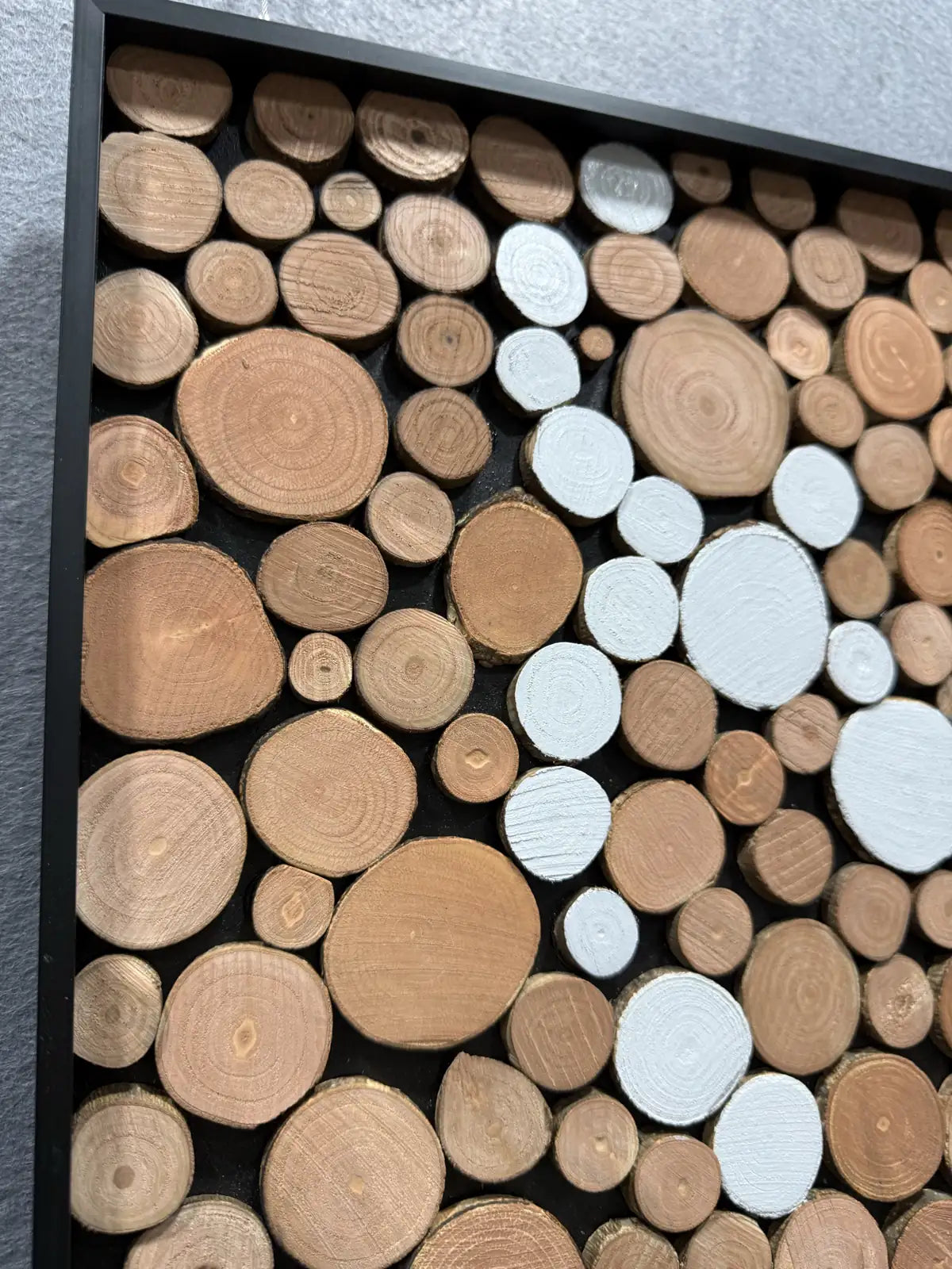 Live Edge Natural Wood Slice Wall Art Square Design | Art Smiley Decor UAE