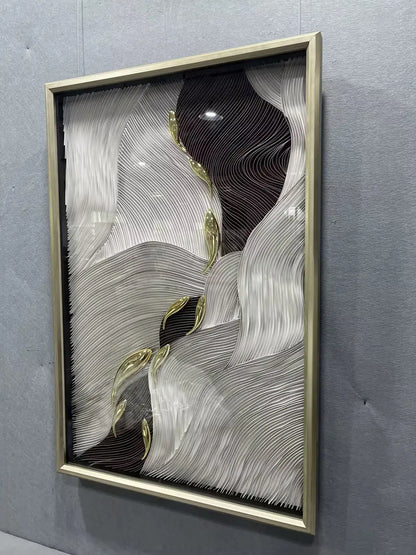 Origami Paper Art Contemporary Wall Decor Vertical Design | Art Smiley Decor UAE