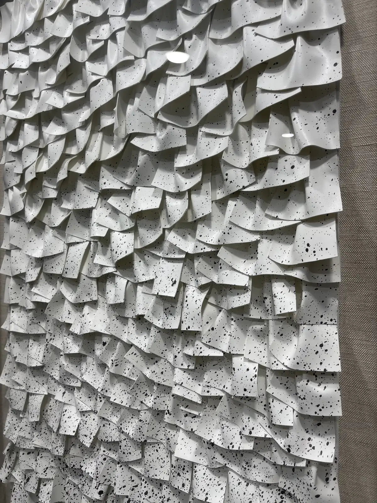 Buff Leather Texture Abstract Wall Decor Vertical Design | Art Smiley Decor UAE