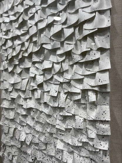 Buff Leather Texture Abstract Wall Decor Vertical Design | Art Smiley Decor UAE