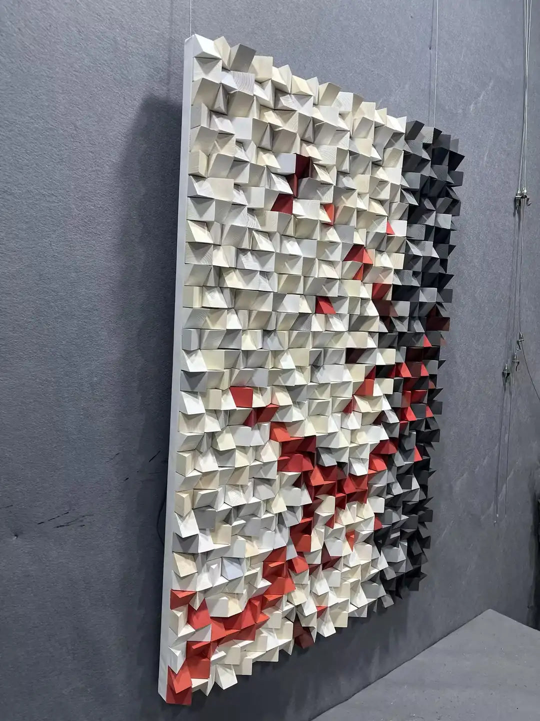 Bold Hand Painted Abstract Wall Art Vertical Design | Art Smiley Decor UAE