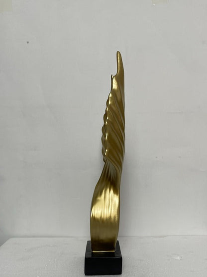 Gold Wing Resin Sculpture