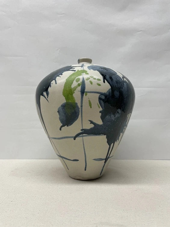 Globe Map Ceramic Vase