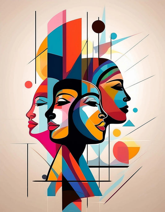 Woman With Turquoise Shawl Wall Art