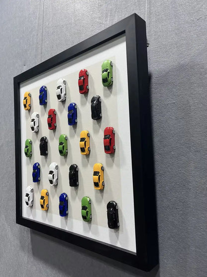 Toy Car Shadow Box Wall Decor Square Design | Art Smiley Decor UAE