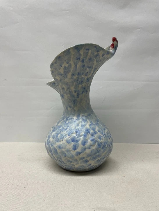 Blue Neck Ceramic Vase