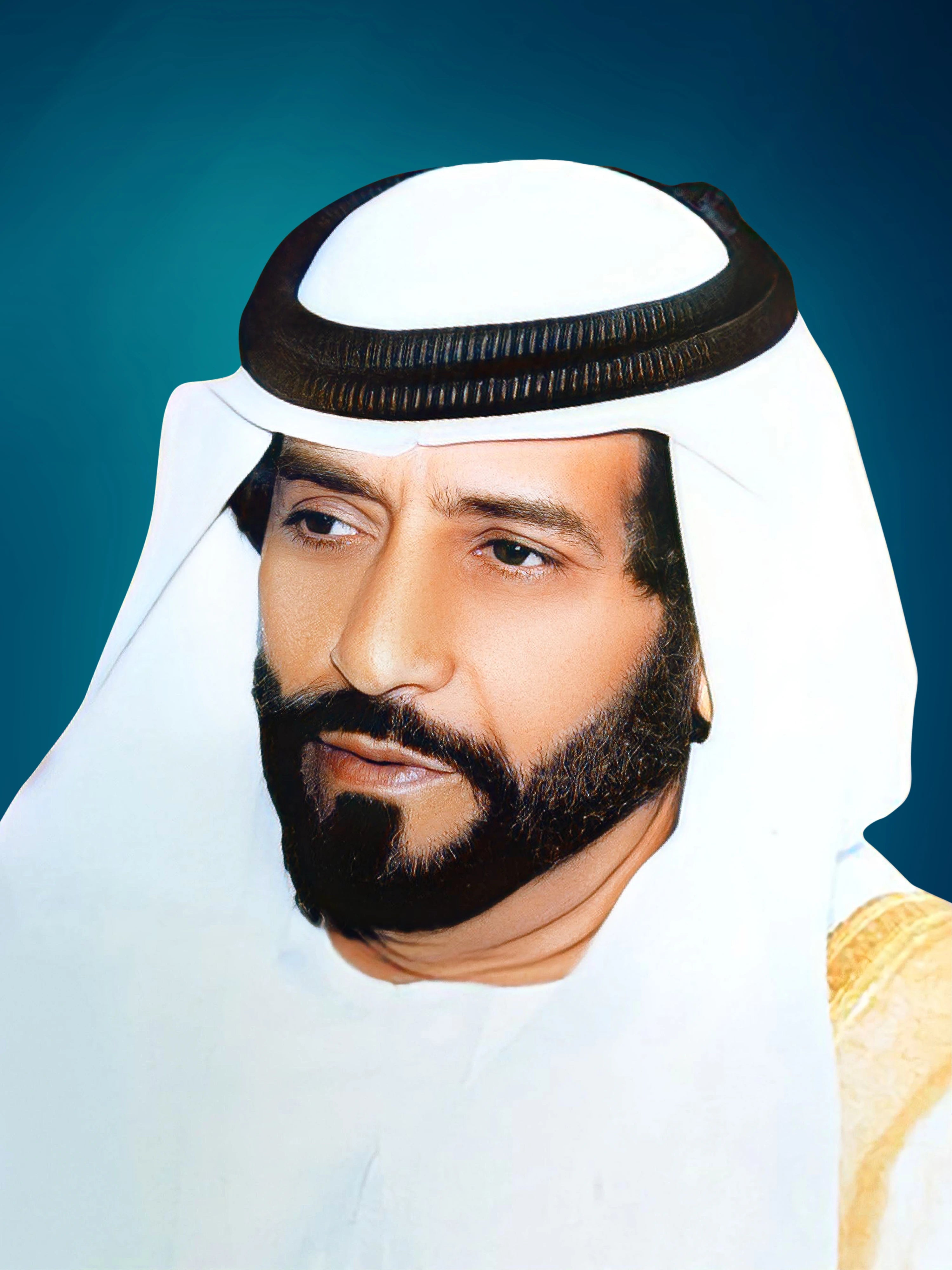 Tahnoun Bin Mohammad Al Nahyan Blue Grunge Portrait