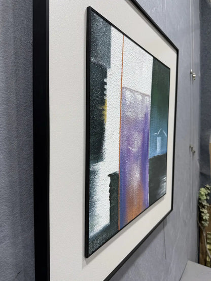 Layered Hand Painted Abstract Wall Art Square Design | Art Smiley Decor UAE