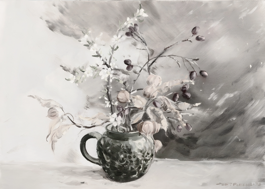 Flight Of Petals Monochrome