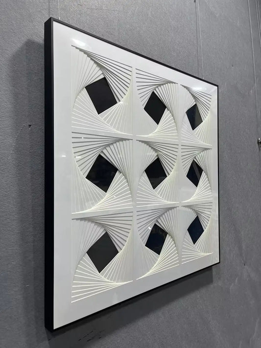 Dimensional Paper Art Contemporary Wall Decor Square Design | Art Smiley Decor UAE