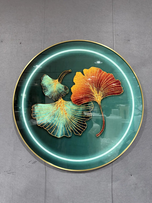 Glaze Crystal Porcelain Luxury Wall Art Round Design | Art Smiley Decor UAE