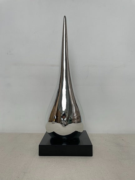 Silver Tall Spire Resin Sculpture artistic sculpture by Artsmiley