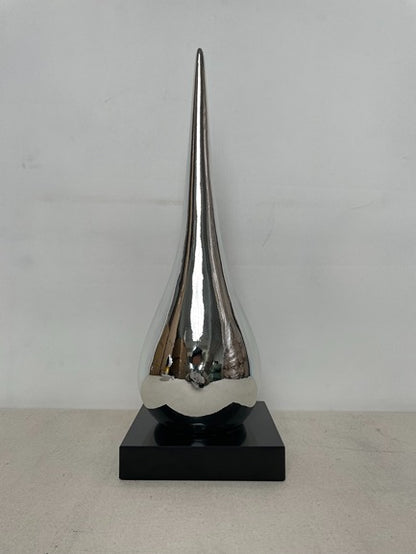 Silver Tall Spire Resin Sculpture artistic sculpture by Artsmiley