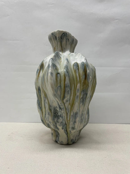 Grey Flame Ceramic Vase