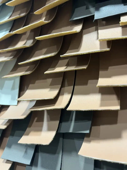 Embossed Leather Texture Abstract Wall Decor Vertical Design | Art Smiley Decor UAE