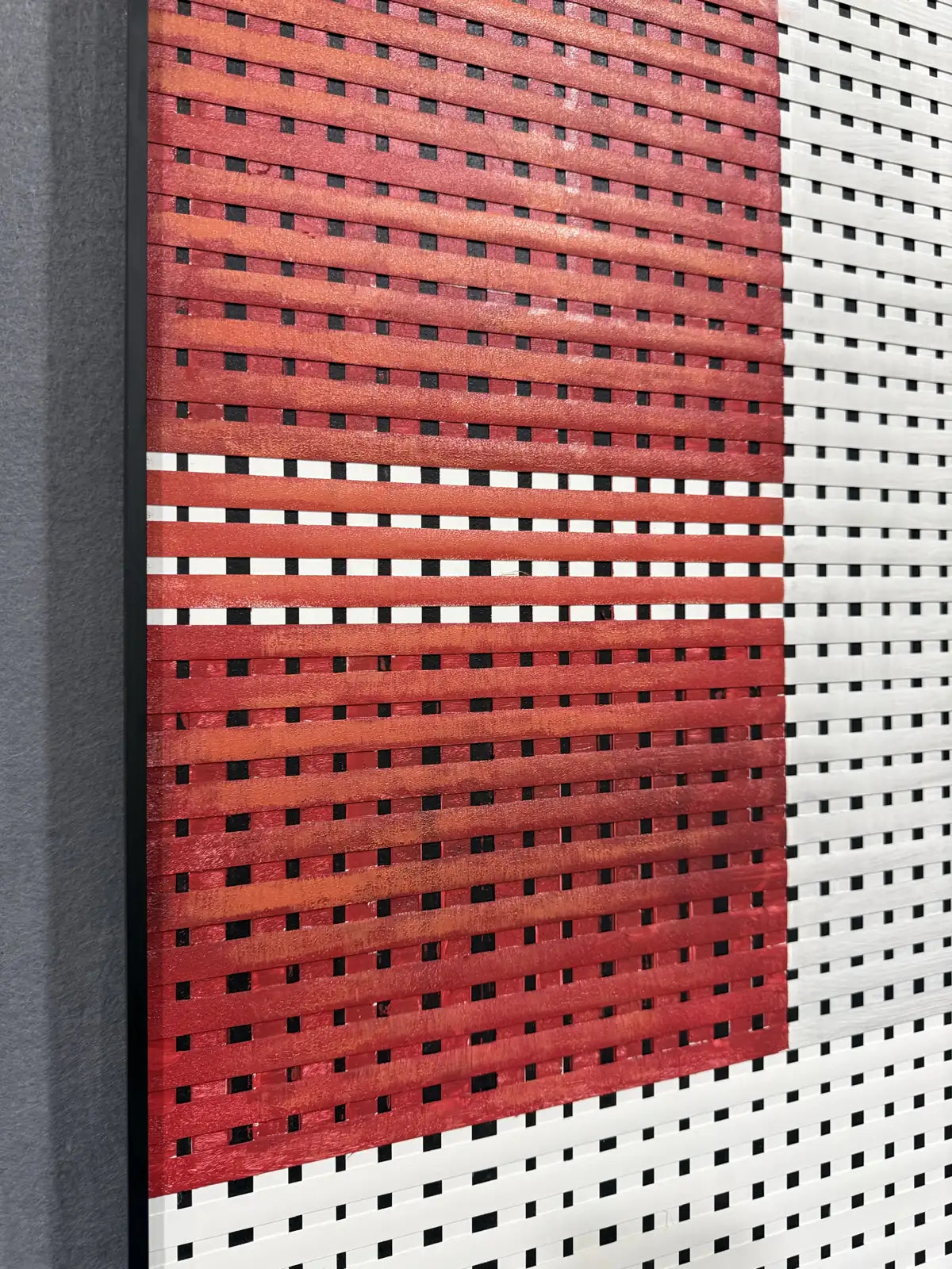 Woven Leather Textured Wall Art Vertical Design | Art Smiley Decor UAE