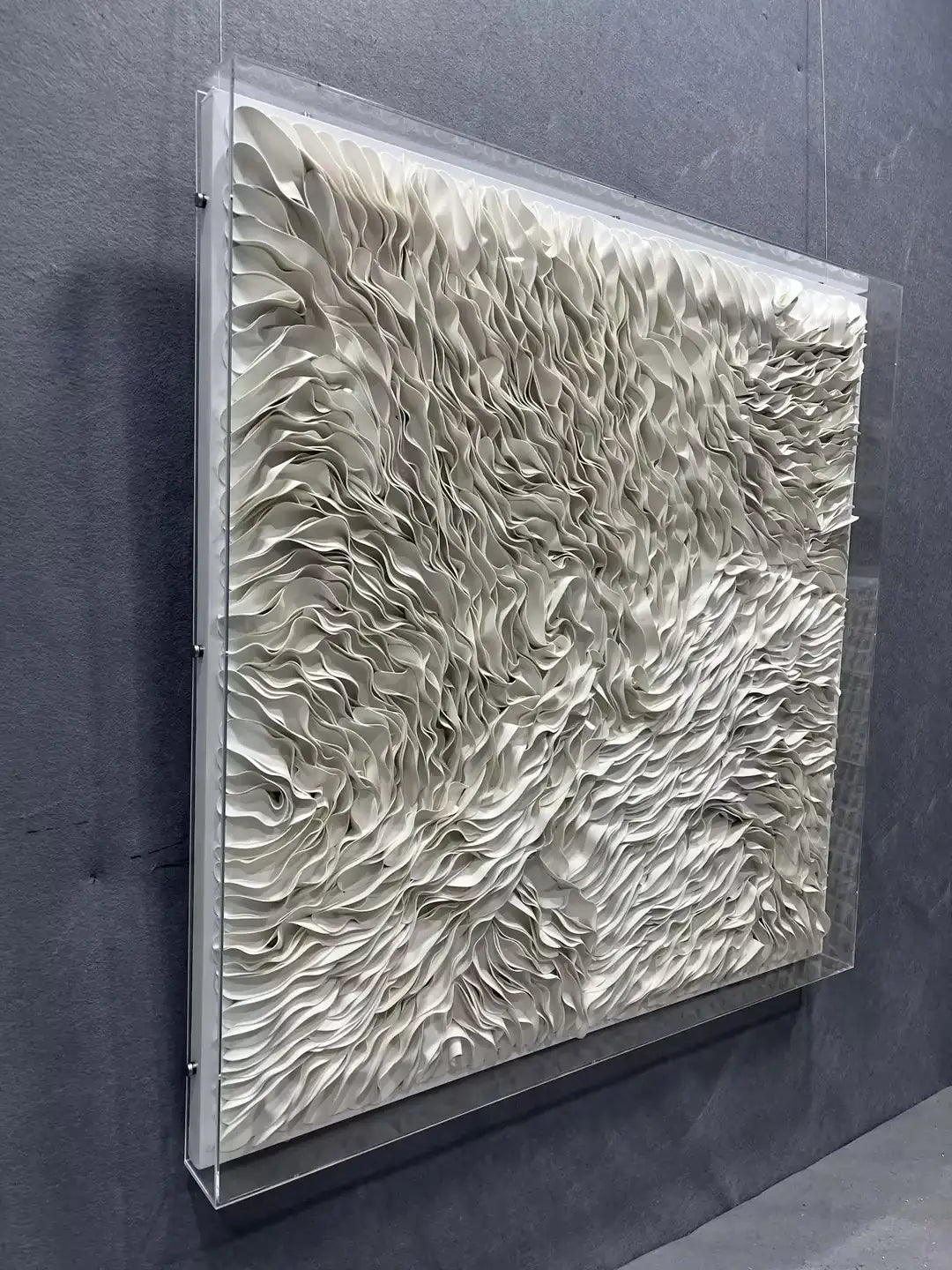 Braided Leather Texture Abstract Wall Decor Square Design | Art Smiley Decor UAE