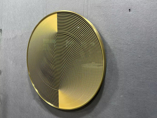 Lustrous Crystal Porcelain Luxury Wall Art Round Design | Art Smiley Decor UAE