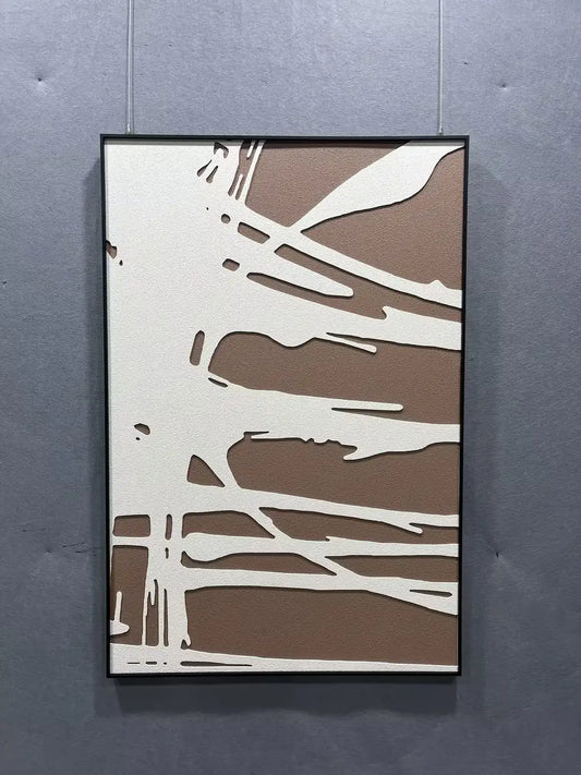 Harvest Wood Carving Hand Painted Wall Art Vertical Design | Art Smiley Decor UAE
