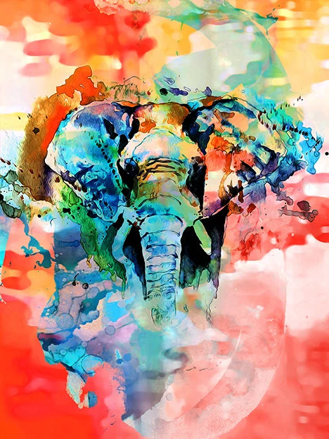 Ivory Guardian Elephant wall art