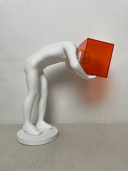 Kneeling Figure Resin Sculpture artistic sculpture by Artsmiley