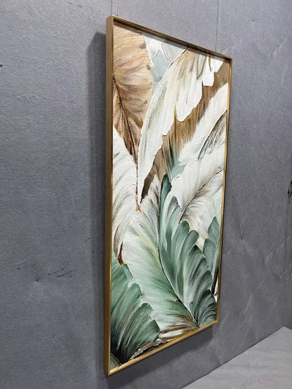 Tonal Hand Painted Abstract Wall Art Vertical Design | Art Smiley Decor UAE