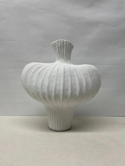 White Stripe Ceramic Vase Set