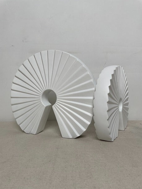 Twin Fan Resin Sculpture artistic sculpture by Artsmiley