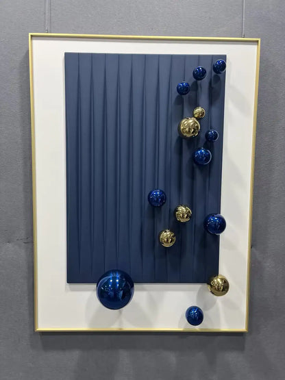 Stitched Leather Texture Abstract Wall Decor Vertical Design | Art Smiley Decor UAE
